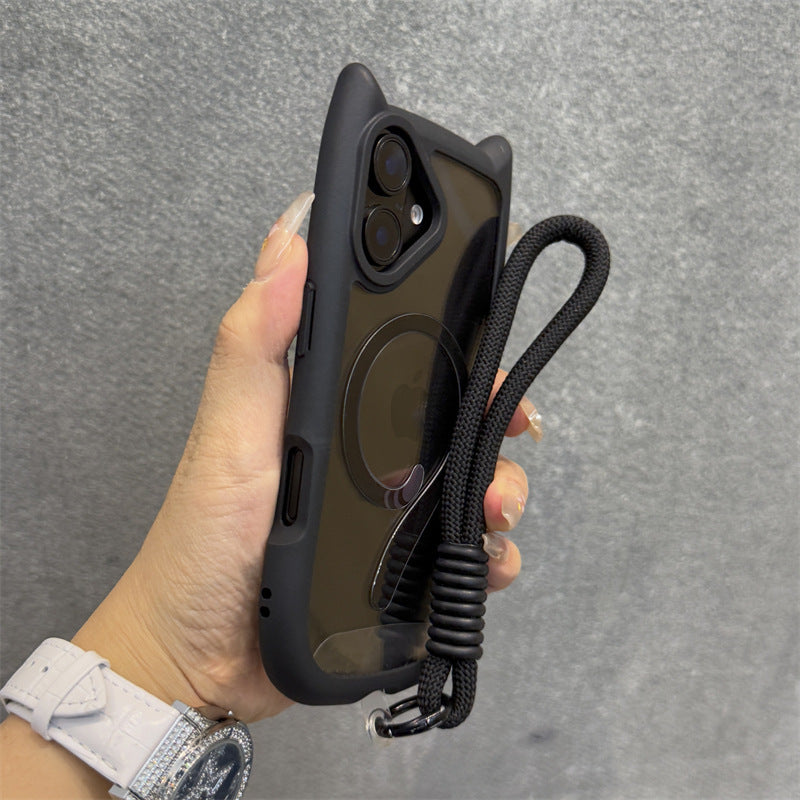 Cute 3D Cat Ear MagSafe Case for iPhone