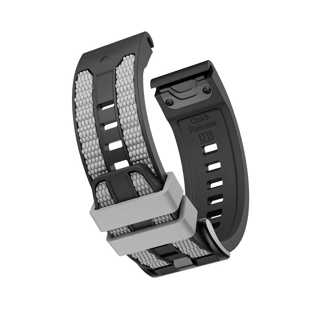 Two-tone Textured Silicone Watch Strap For Garmin