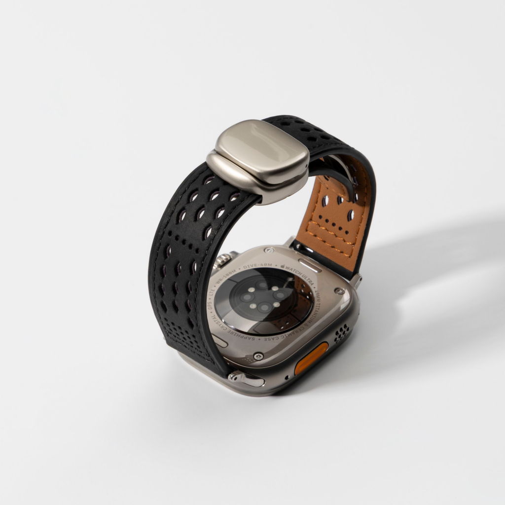 Upgraded Magnetic Buckle Leather Strap For Apple Watch