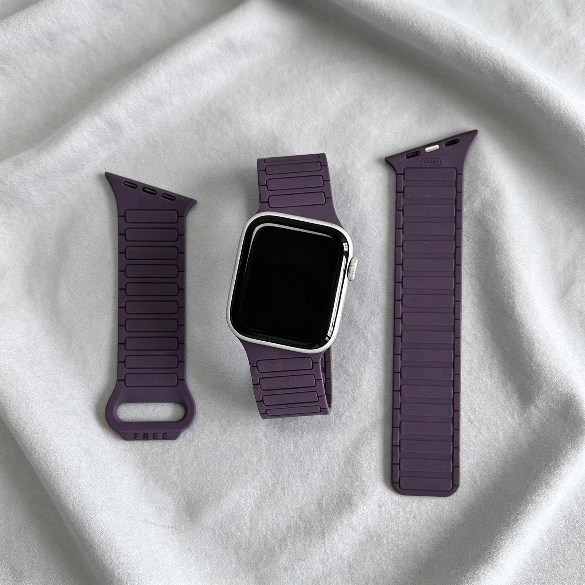 Asymmetrical Wave-Patterned Sports Strap For Apple Watch