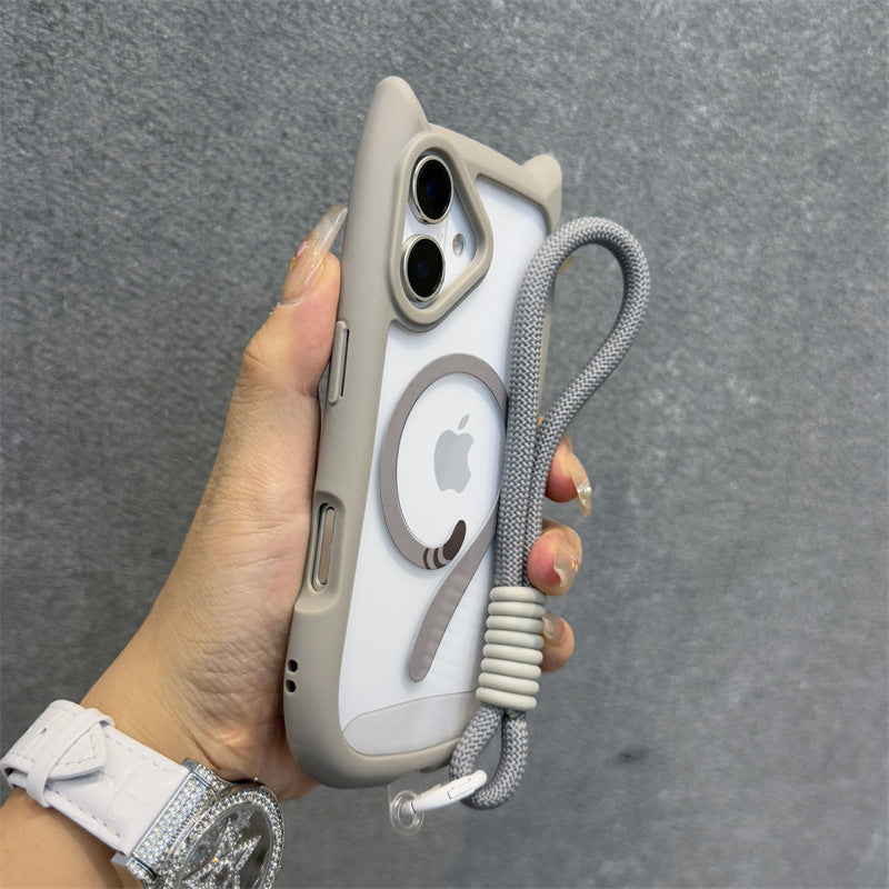 Cute 3D Cat Ear MagSafe Case for iPhone