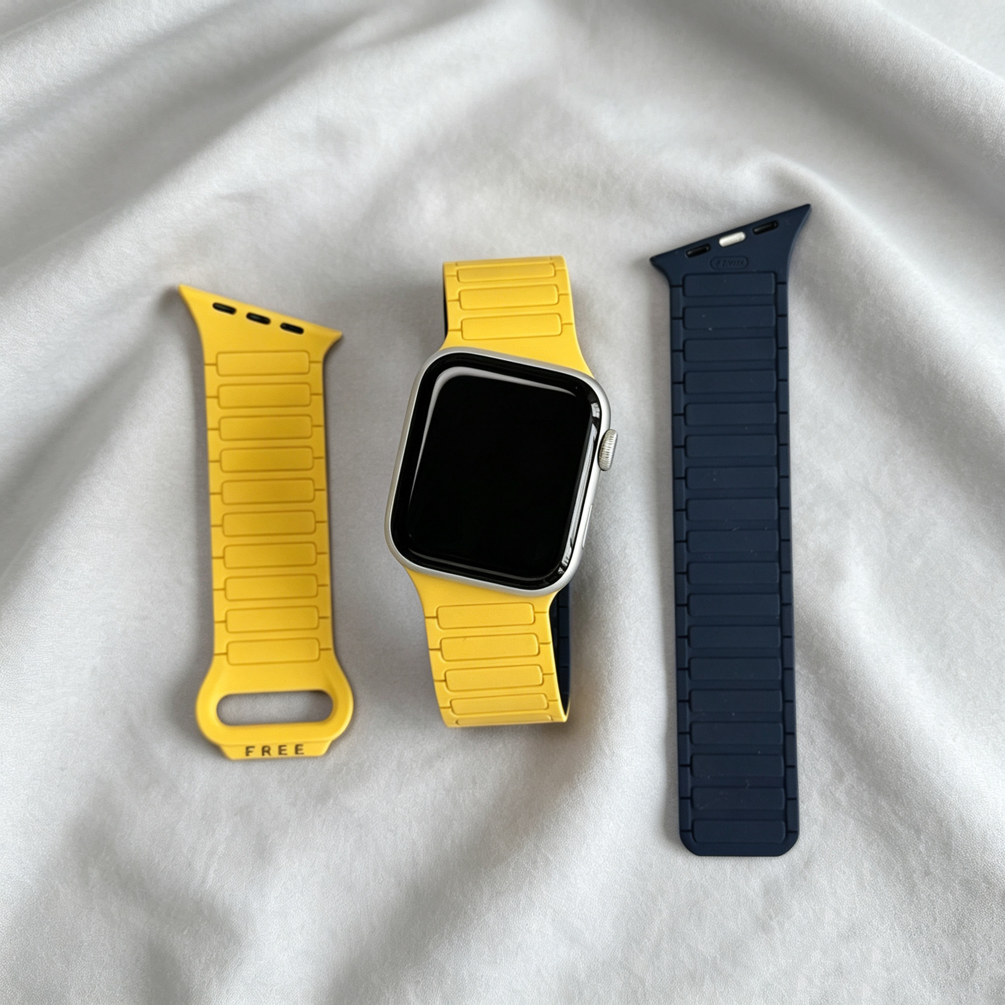 Asymmetrical Wave-Patterned Sports Strap For Apple Watch
