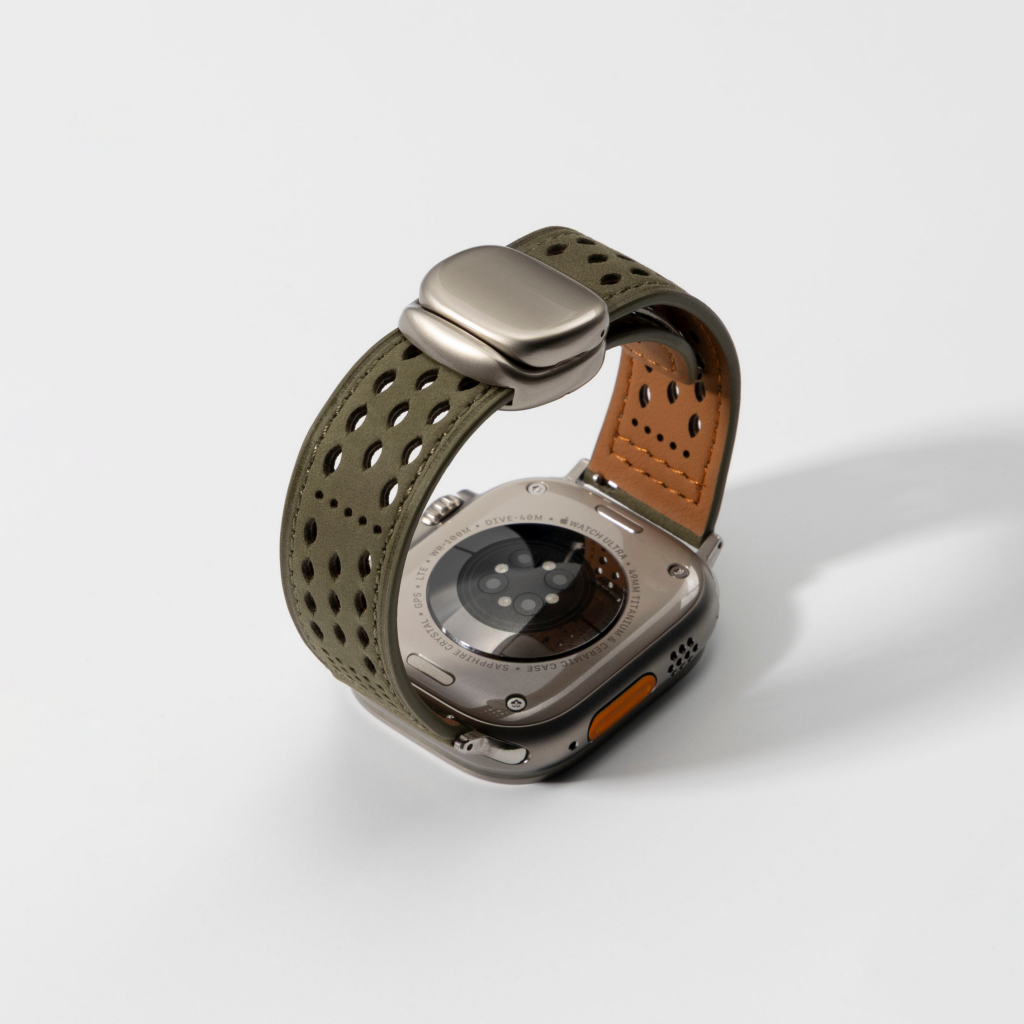 Upgraded Magnetic Buckle Leather Strap For Apple Watch