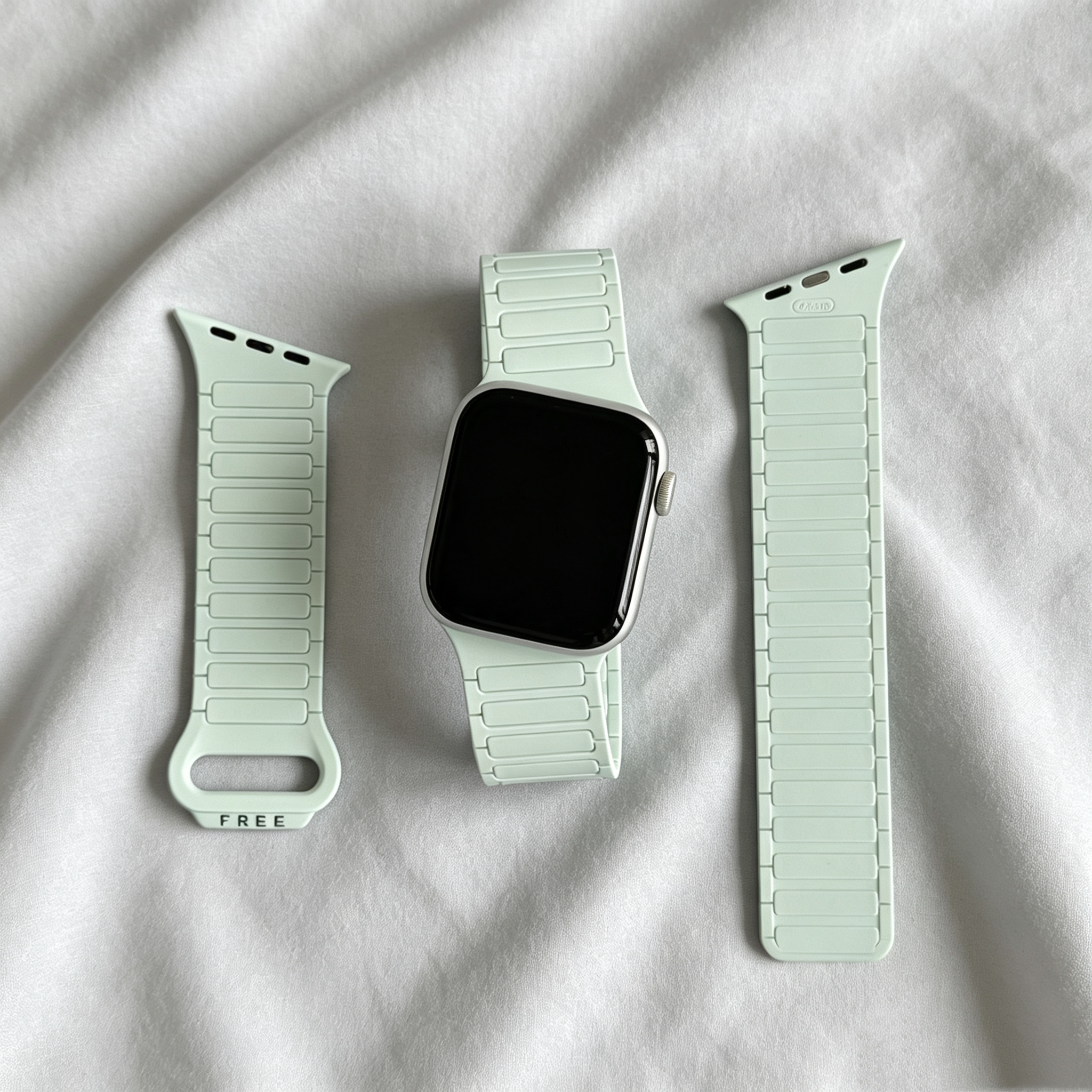 Asymmetrical Wave-Patterned Sports Strap For Apple Watch