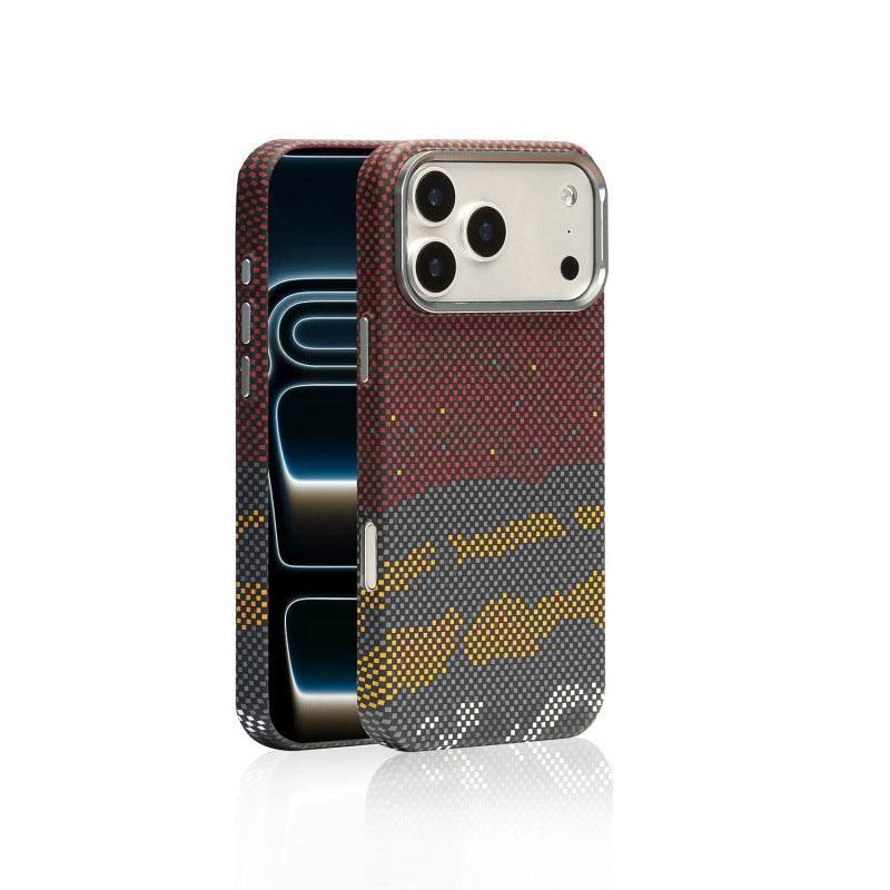 Magnetic Kevlar Carbon Fiber Pattern For iPhone