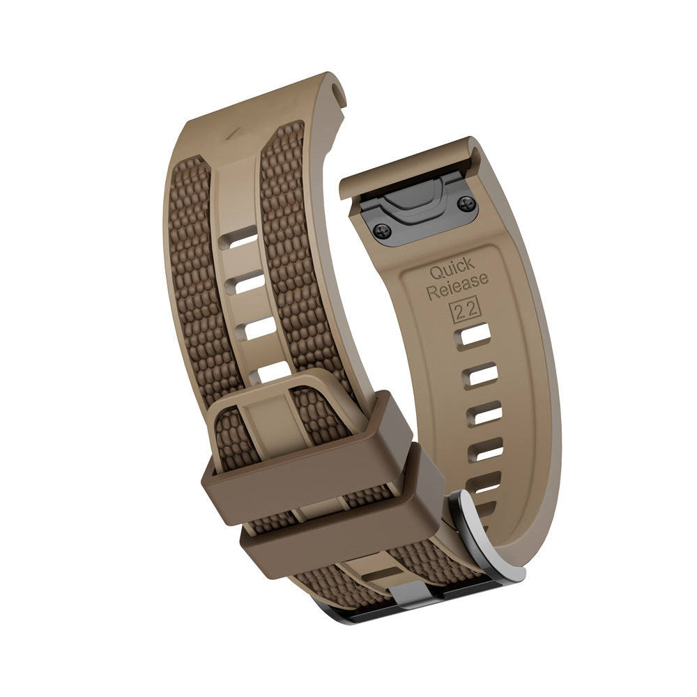 Two-tone Textured Silicone Watch Strap For Garmin