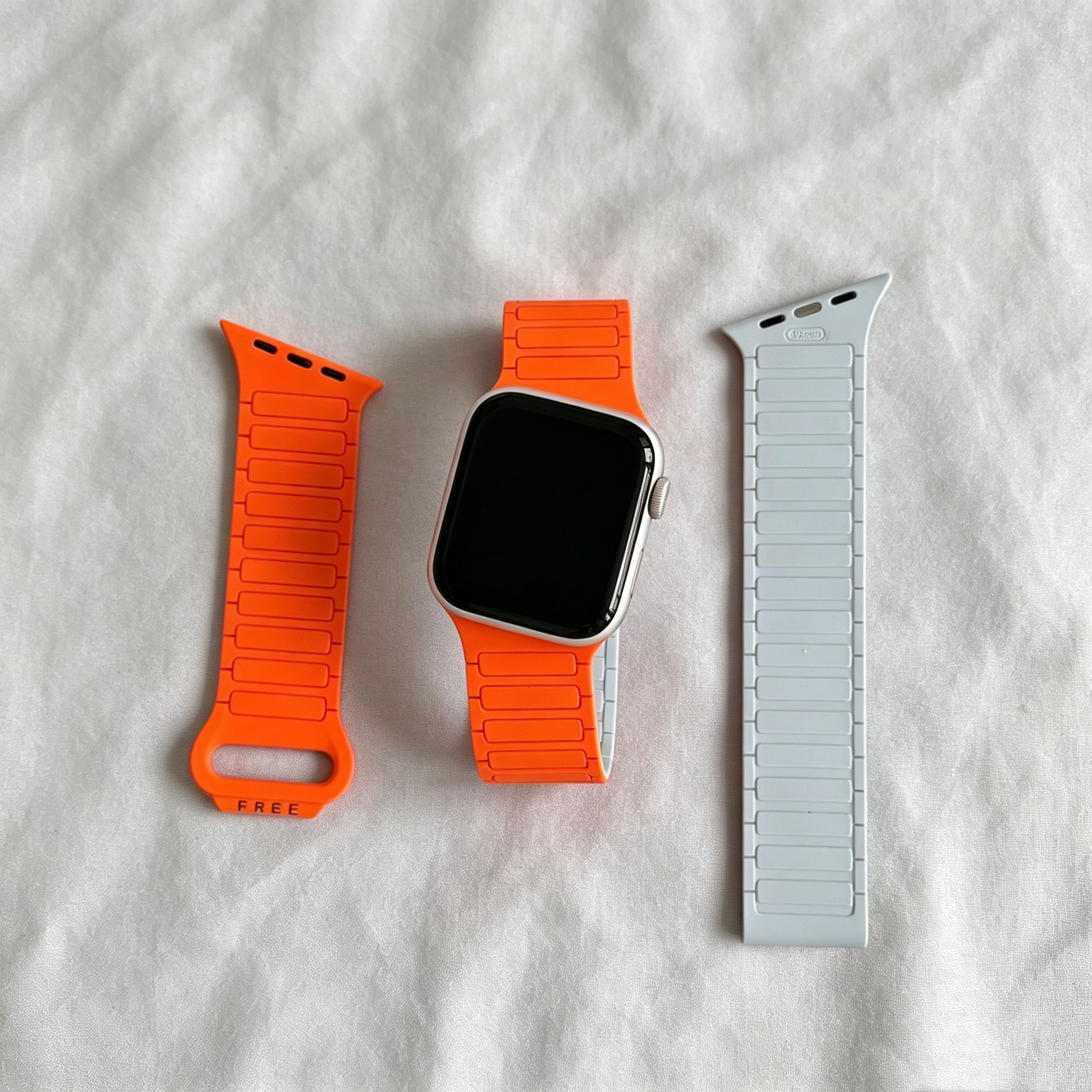Asymmetrical Wave-Patterned Sports Strap For Apple Watch