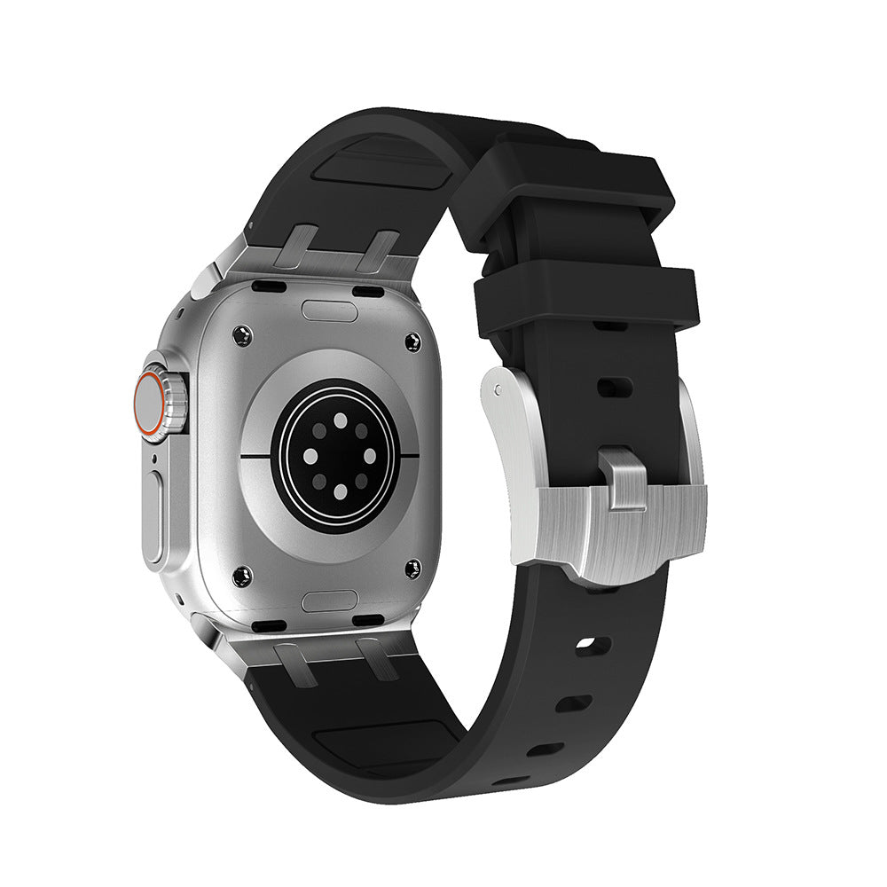 Metal Head Silicone Band For Apple Watch