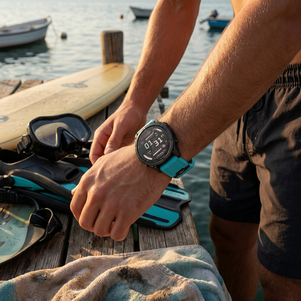 Baool Rugged FKM Watch Band for Garmin
