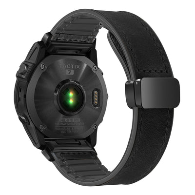 Silicone Magnetic Leather Strap For Garmin