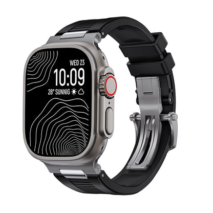 Chrono-Strata Apple Watch Band – FKM Fluoroelastomer with Butterfly Clasp