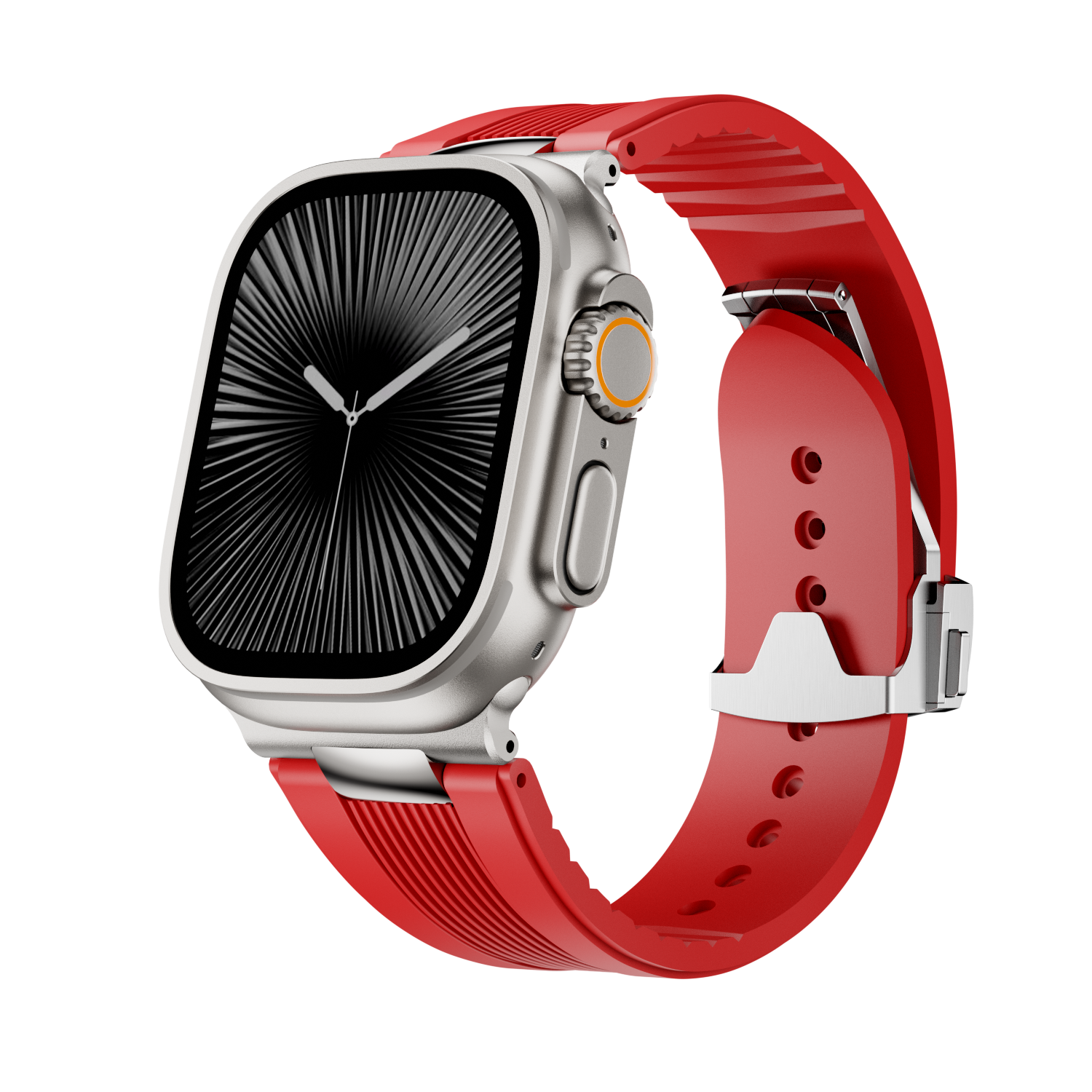 Ribbed Silicone Band For Apple Watch
