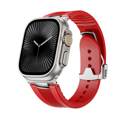 Ribbed Silicone Band For Apple Watch