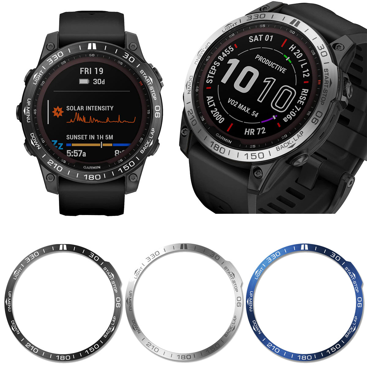 Tactical Metal Bezel Styling Cover for Garmin Fenix 7X/7pro/7S
