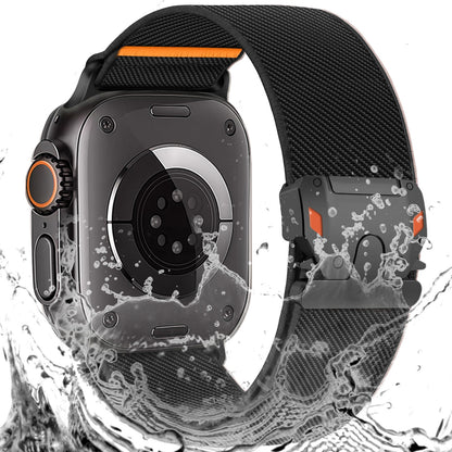 Heavy‑Duty Elastic Woven Nylon Band for Apple Watch