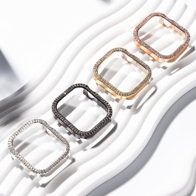 Shimmer Rhinestone Full Coverage Case + Tempered Glass Protector