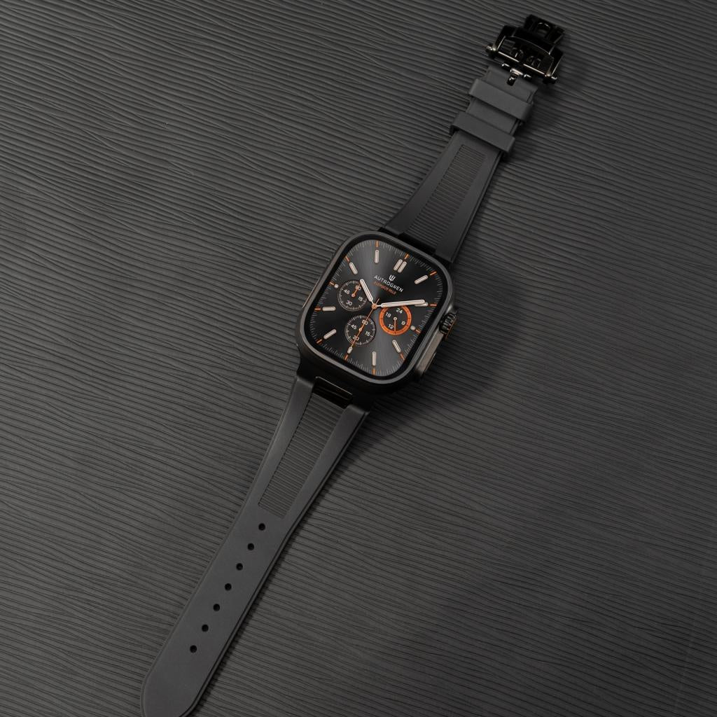Chrono-Strata Apple Watch Band – FKM Fluoroelastomer with Butterfly Clasp