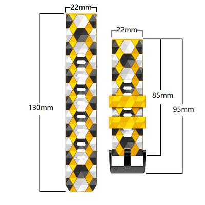 Football Pattern Sports Strap for Garmin Fenix 8 7 7X 6 6X 5X