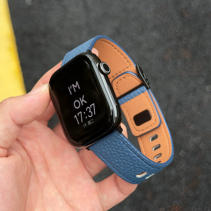 Premium Pebbled Leather Watch Band for Apple Watch