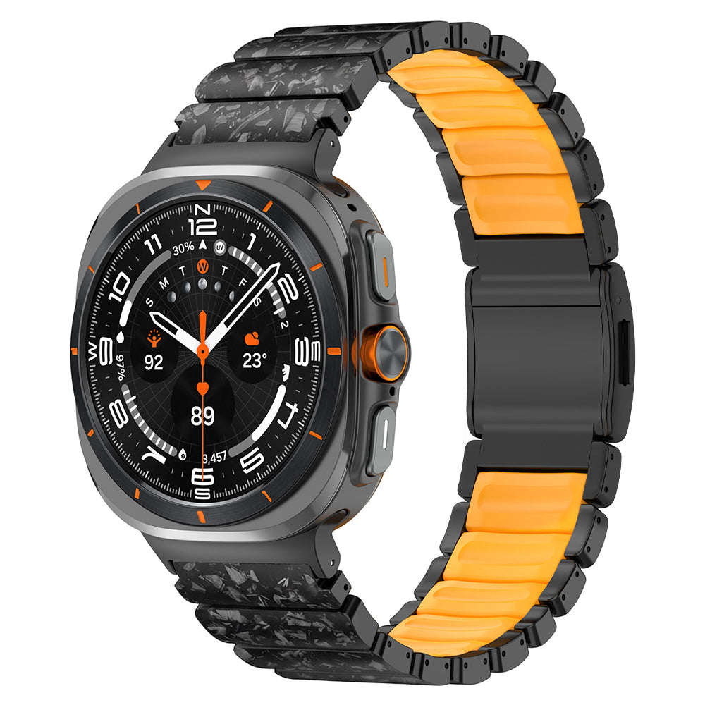 Carbon Fiber +FKM Band For Samsung Watch