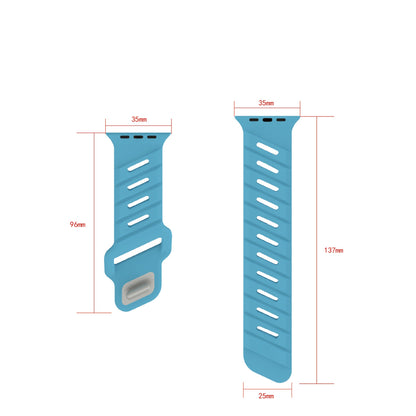 Asymmetric Oblique Hole Silicone Watch Strap for Apple Watch