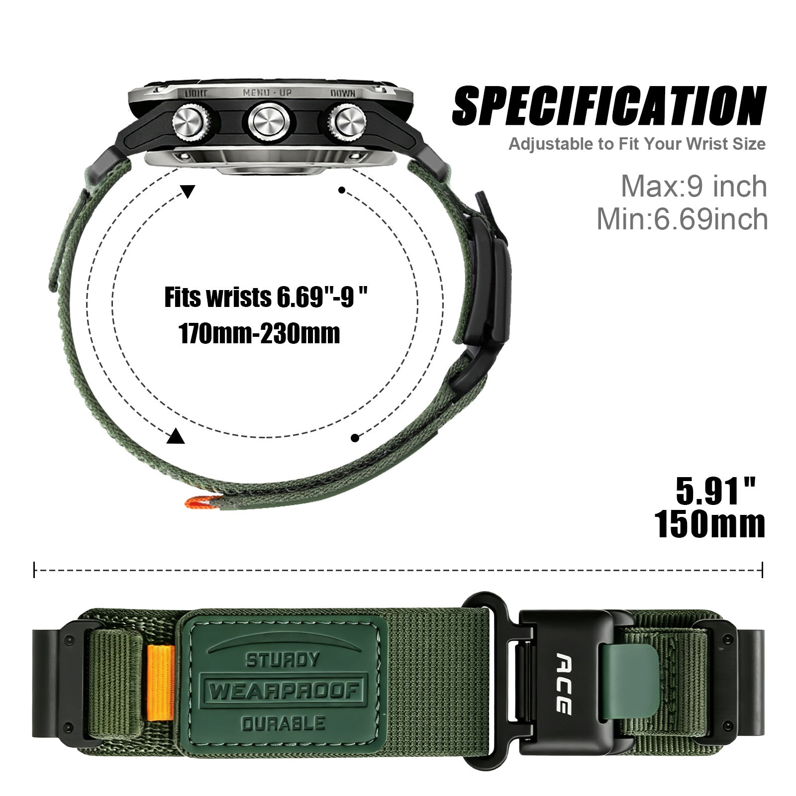 ACE Tactical Armor Series Strap For Garmin