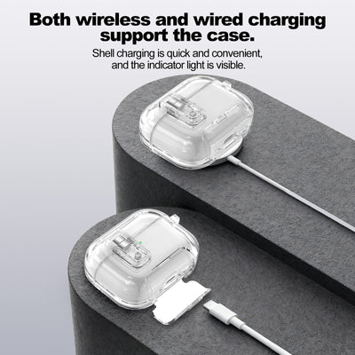 Auto-Pop Kickstand Clear Case for AirPods Pro 2 / Pro 3 / 4 / 5