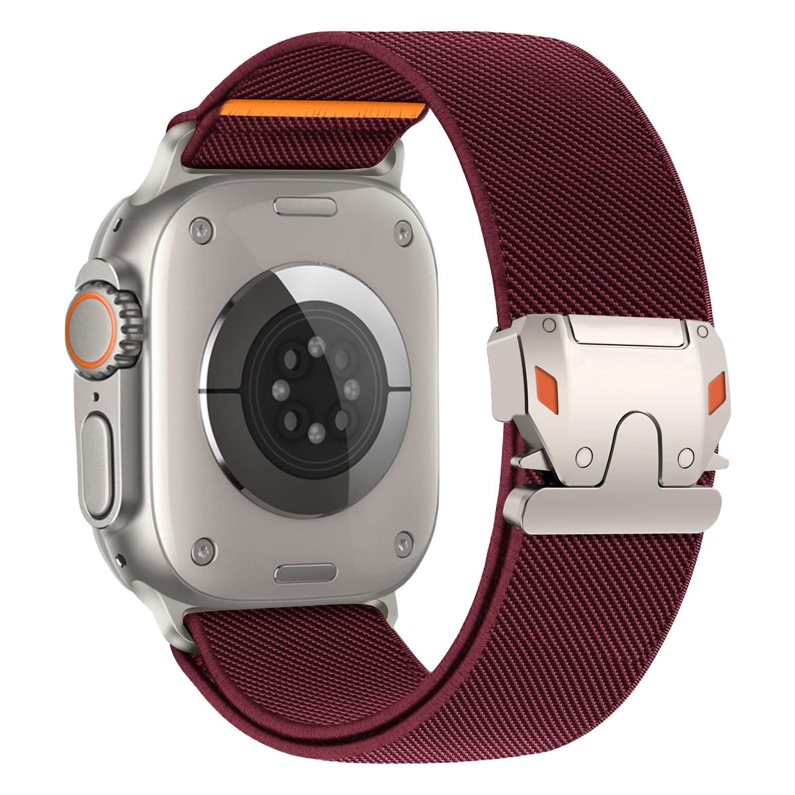 Heavy‑Duty Elastic Woven Nylon Band for Apple Watch