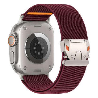 Heavy‑Duty Elastic Woven Nylon Band for Apple Watch