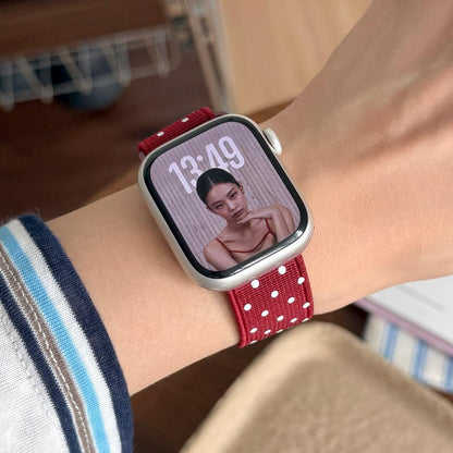 Polka Dot Magnetic Woven Nylon Strap for Apple Watch