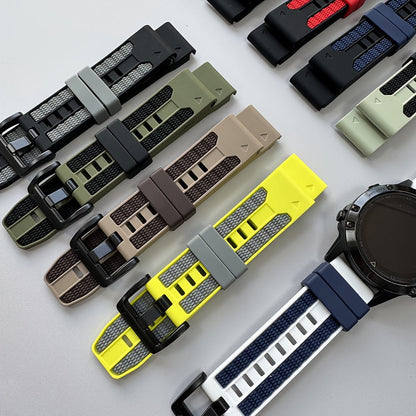 Two-tone Textured Silicone Watch Strap For Garmin