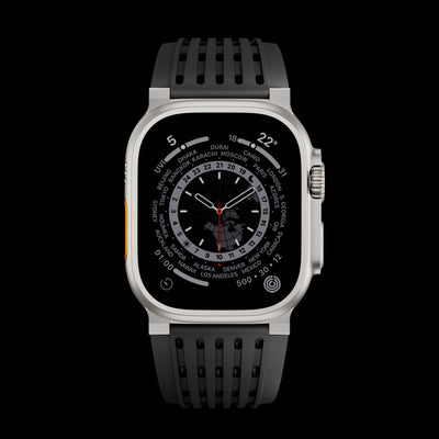 Ultra-Wide Leather /silicone Tactical Watch Band For Apple Watch