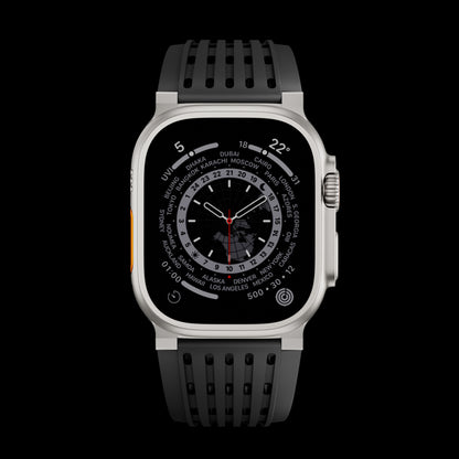 Ultra-Wide Leather /silicone Tactical Watch Band For Apple Watch