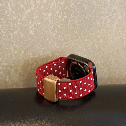 Polka Dot Magnetic Woven Nylon Strap for Apple Watch