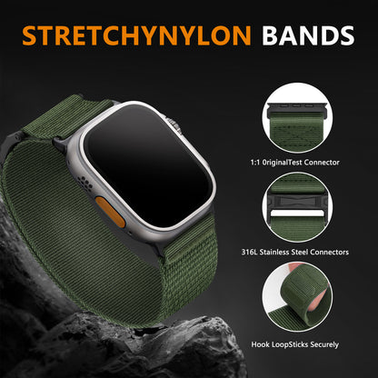 Tactical Stretch Nylon Trail Loop Band for Apple Watch