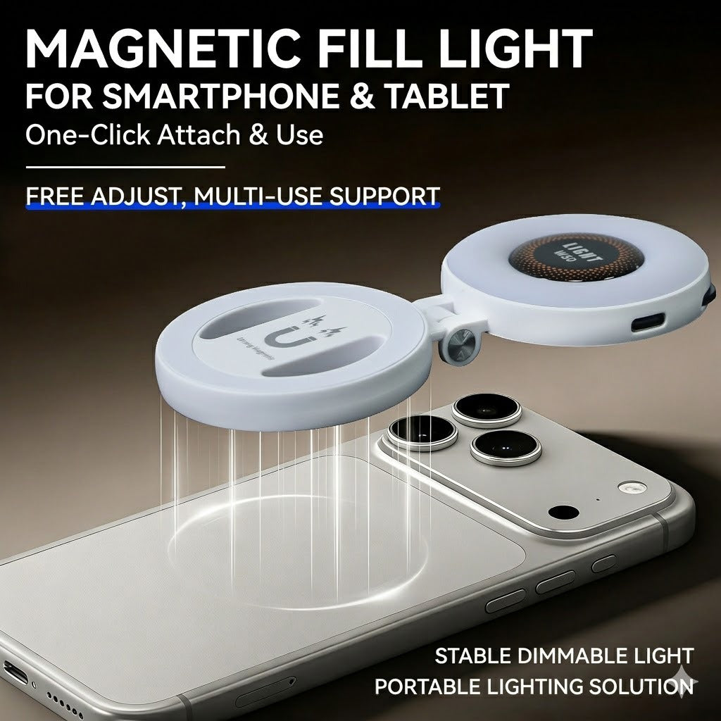 Magnetic Portable Selfie Light - Phone Ring Light