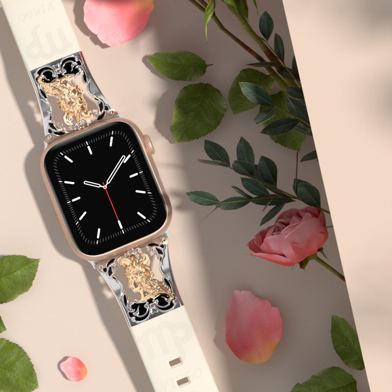 Metal Embossed Constellation Watch Strap For Apple Watch--Virgo