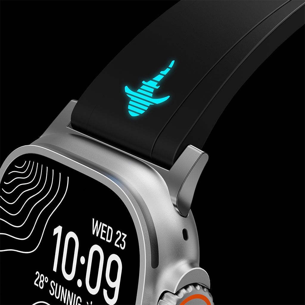 Luminous Great White Shark FKM Rubber Strap