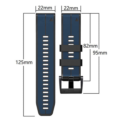 Soft Silicone Strap for Garmin Fenix 8/7X/Fenix 6X 5X