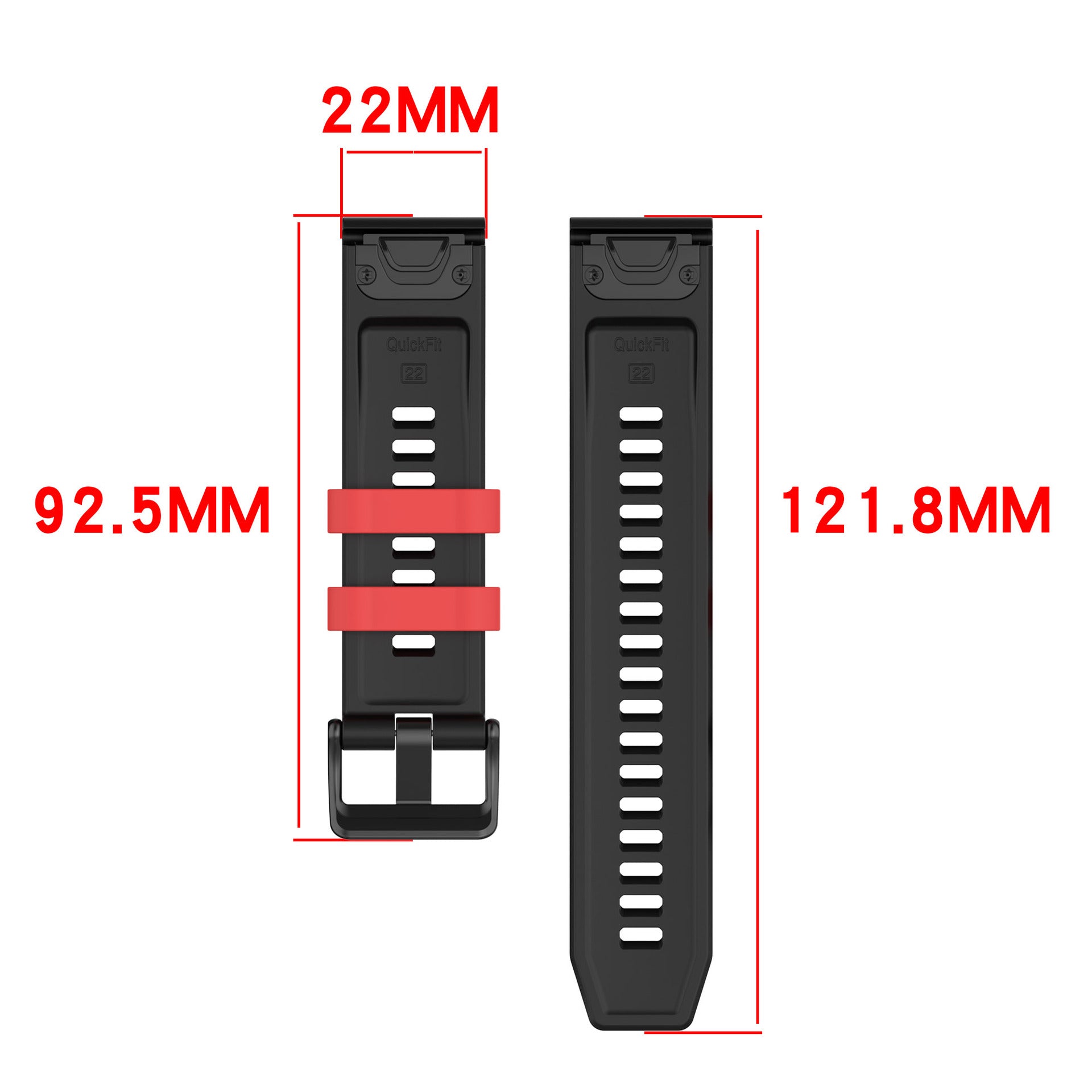Two-tone Textured Silicone Watch Strap For Garmin