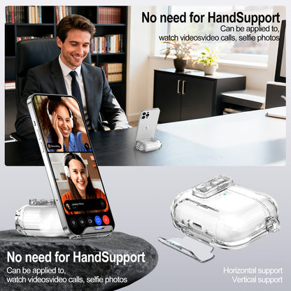 Auto-Pop Kickstand Clear Case for AirPods Pro 2 / Pro 3 / 4 / 5