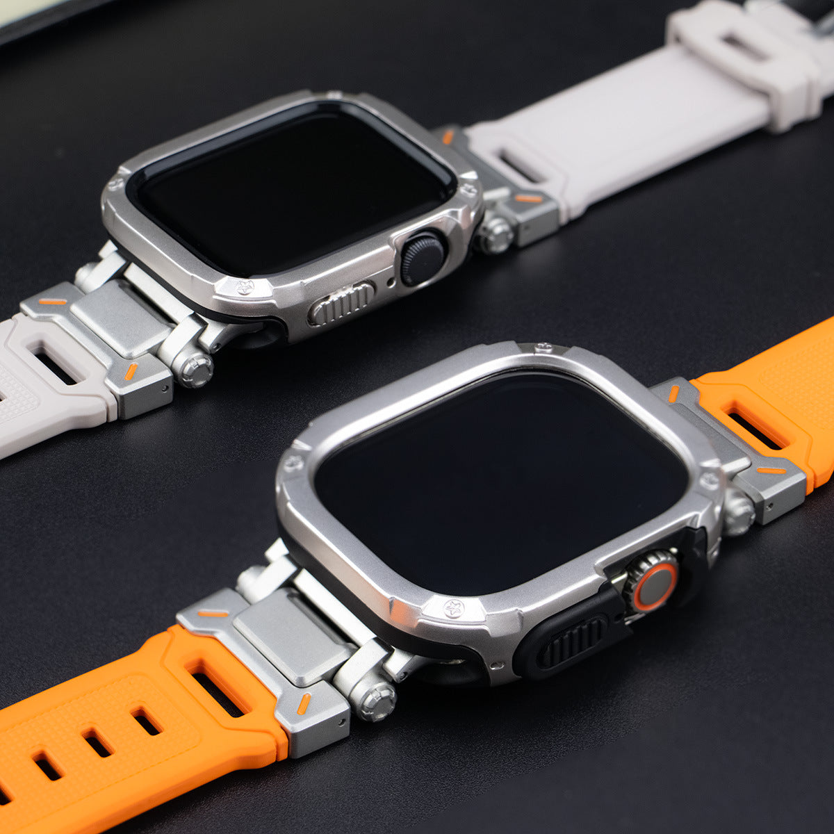 Explorer Tactical Fluoro Rubber Strape+ TPU+PC 2-in-1 Case For Apple Watch