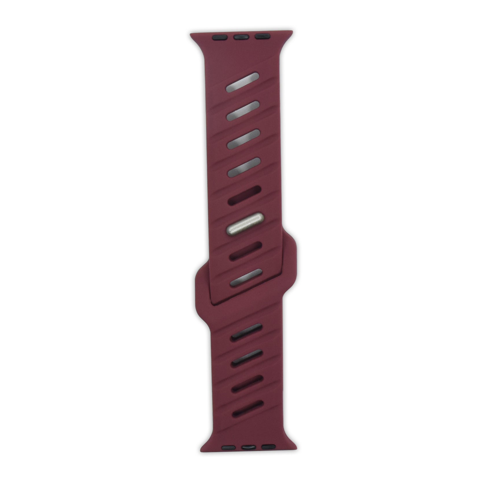 Asymmetric Oblique Hole Silicone Watch Strap for Apple Watch