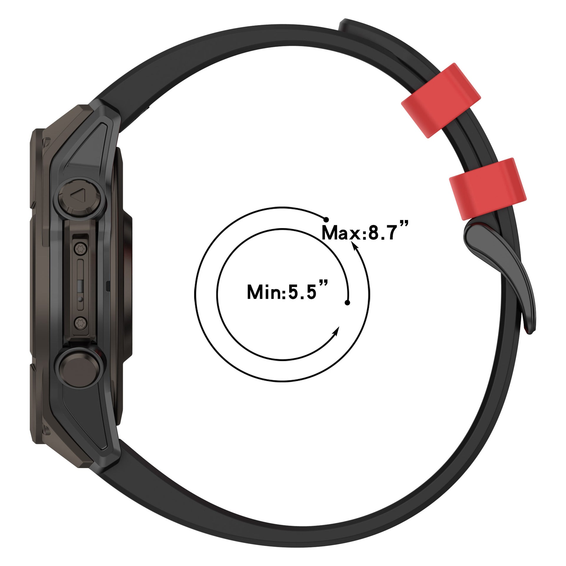 Two-tone Textured Silicone Watch Strap For Garmin