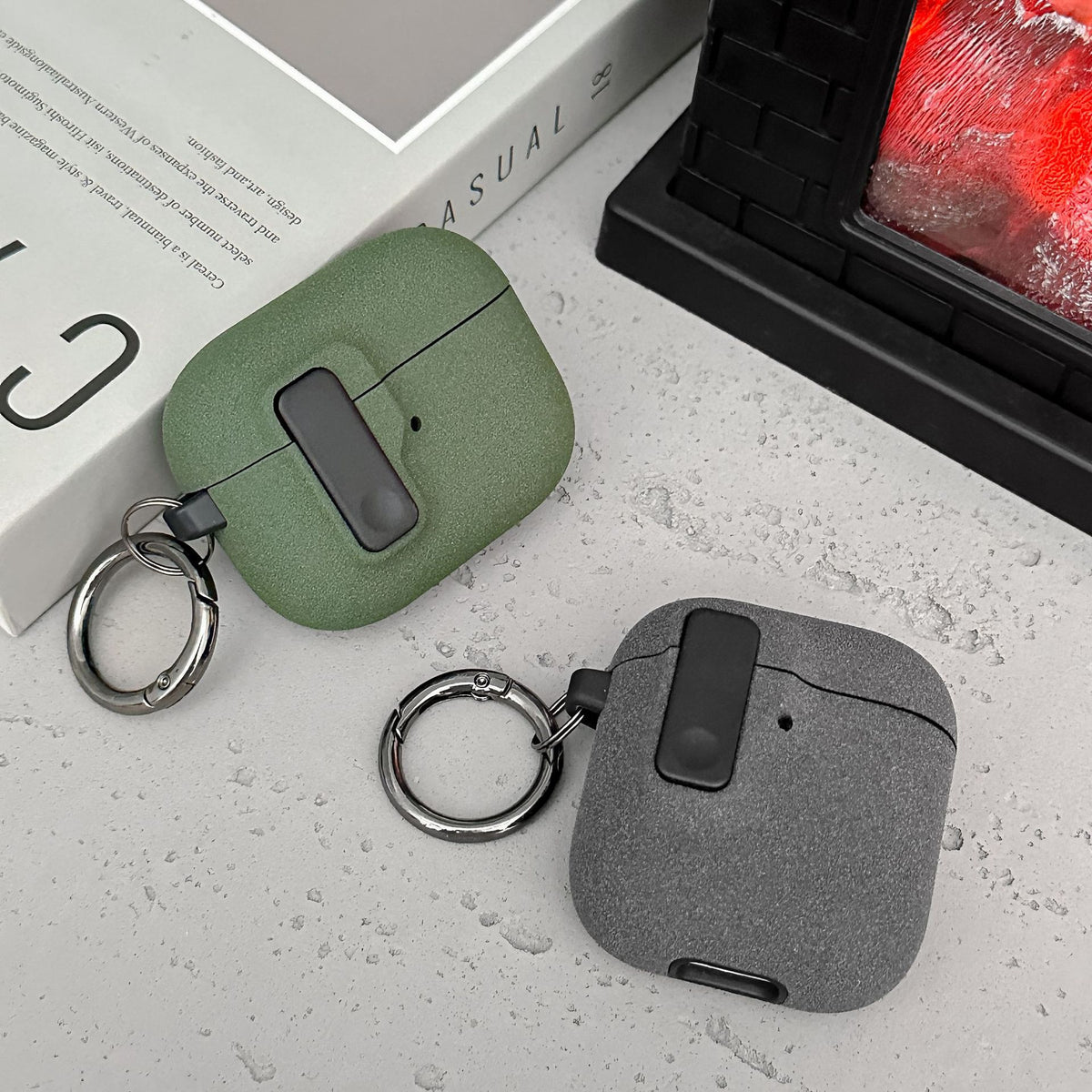 Auto Pop Latch Matte PC AirPods Case