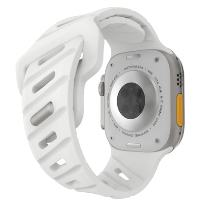 Asymmetric Oblique Hole Silicone Watch Strap for Apple Watch