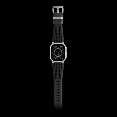 Ultra-Wide Leather /silicone Tactical Watch Band For Apple Watch