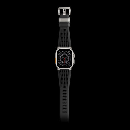 Ultra-Wide Leather /silicone Tactical Watch Band For Apple Watch