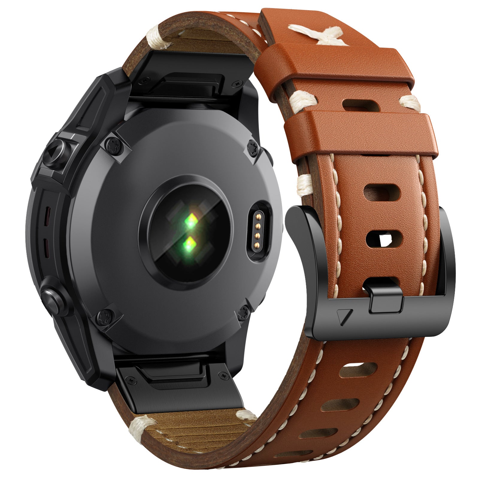 Genuine Leather Watch Band for Garmin Fenix 8 7 7X 6 6X