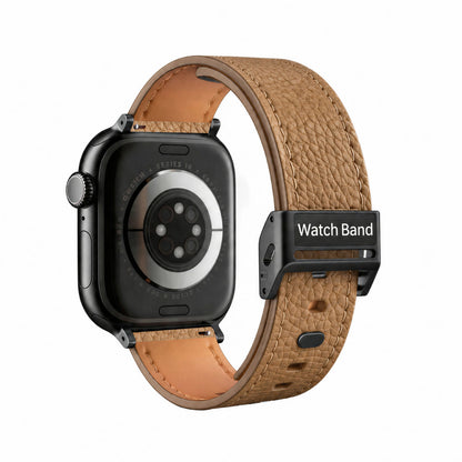 Premium Pebbled Leather Watch Band for Apple Watch
